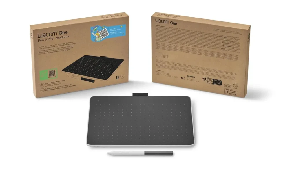 Графический планшет Wacom One M с Bluetooth черный (CTC6110WLW1B)